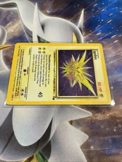 Pokemon TCG Zapdos Holo Card Regular Rare 15/62 Fossil Set - Image 2