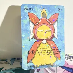 Pokederp Holo Achu Pikachu Magikarp Poncho NEW JWillyguy Pokemon Rare - Image 2