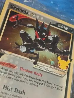 SEALED Greninja Gold Star SWSH144 25th Anniversary Celebrations Promo Card Holo - Image 1