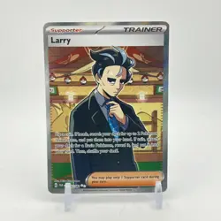 Pokemon TCG Larry 235/182 Sv04: Paradox Rift Ultra Rare Trainer Holo - Image 1