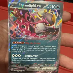 Near Mint Fezandipity ex 038/064 Pokemon Shrouded Fable Double Rare - Image 1