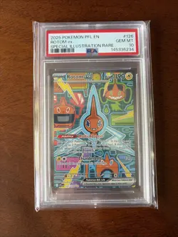 2025 POKEMON PFL EN-PHANTASMAL FLAMES SPECIAL ILLUSTRATION RARE ROTOM EX PSA 10 - Image 1