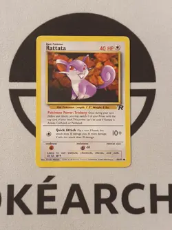 Pokemon Karte Rattfratz 66/82 Team Rocket Set Pokemon 1999 Vintage TCG Rattata - Image 1