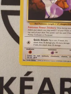 Pokemon Karte Rattfratz 66/82 Team Rocket Set Pokemon 1999 Vintage TCG Rattata - Image 5