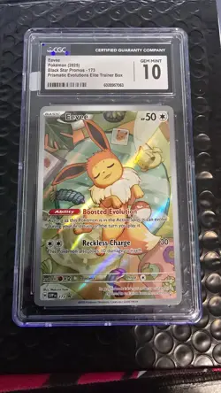 2025 Pokemon SVP Eevee #173 Prismatic Evolutions ETB Promo CGC 10 - Image 1