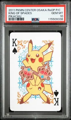 POP8 Pokemon PSA10 Pikachu Osaka Spades Poker Japan Card - Image 1