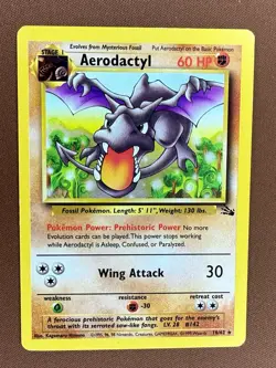 Pokemon Aerodactyl Fossil 1/62 Rare 1999 - Image 1