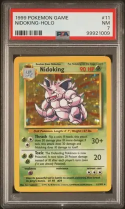 1999 POKEMON GAME 11 NIDOKING-HOLO - PSA 7 - Image 1