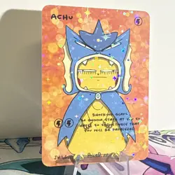Pokederp Holo Achu Pikachu Gyarados Poncho NEW -JWillyguy Pokemon Rare - Image 2