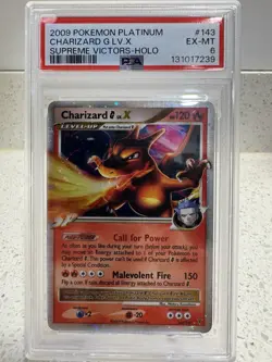 POKEMON 2009 CHARIZARD G LV.X SUPREME VICTORS HOLO 143/147 ULTRA RARE PSA 6 - Image 1