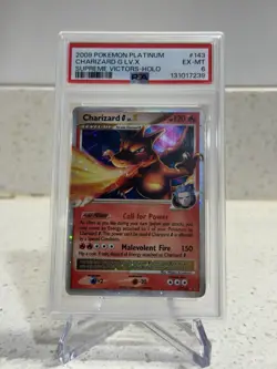 POKEMON 2009 CHARIZARD G LV.X SUPREME VICTORS HOLO 143/147 ULTRA RARE PSA 6 - Image 5