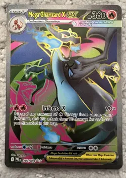 Mega Charizard X ex Full Art Ultra Rare 109/094 Pokemon Phantasmal Flames - Image 1