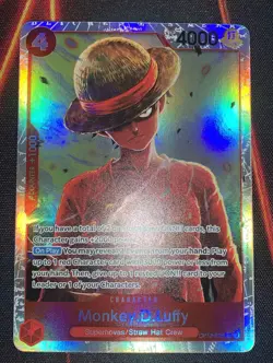 Monkey D Luffy OP12-015 SR Legacy Of The Master Holo Foil One Piece TCG NM - Image 1