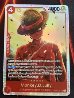 Monkey D Luffy OP12-015 SR Legacy Of The Master Holo Foil One Piece TCG NM - Image 2