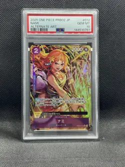 2025 One Piece JP PRB02 Nami Alternate Art PSA 10 PRB02-012 - Image 1