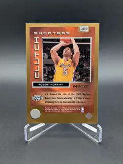 2003-04 Upper Deck Victory - Robert Horry #169 - Rare Gold /100 Clutch Shooters - Image 2