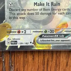 Gholdengo EX 139/182 Sv04: Paradox Rift Holo English Card Near Mint Condition - Image 3
