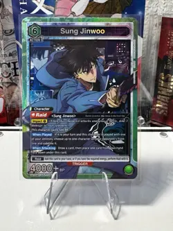 Union Arena UE17BT: SOLO LEVELING Sung Jinwoo UE17BT/SLG-1-049 Super Rare SR NM - Image 1