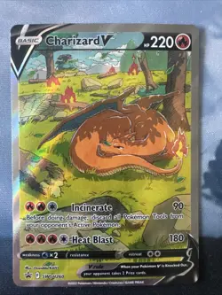 Pokemon Charizard v SWSH260 Full Art Black Star Promo Holo Card NM Condition - Image 1