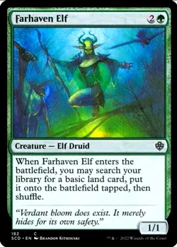 X 1 Farhaven Elf NM Commander 144 MTG Magic the Gathering - Image 1