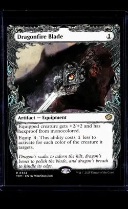 2025 MTG Magic the Gathering TDM Tarkir Dragonstorm Showcase Dragonfire Blade - Image 1
