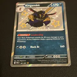 Pokemon TCG Kingambit 187/091 | Paldean Fates | NM | Shiny Rare - Image 2