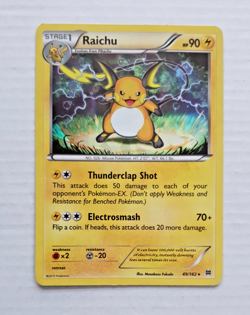 Pokemon TCG XY: BREAKThrough - Raichu 49/162 Promo Cracked Ice Holo (2015) LP - Image 1