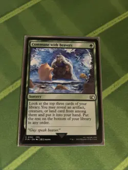 MTG - Commune with Beavers - Final Fantasy Common - Image 1