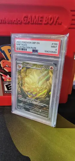 2023 POKEMON OBF EN-OBSIDIAN FLAMES ILLUSTRATION RARE #199 NINETALES PSA 9 - Image 1