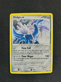 Pokemon Dialga LV.69 Promo Pokemon Diamond and Pearl Metal LP DP49 SWIRL🍥 - Image 1