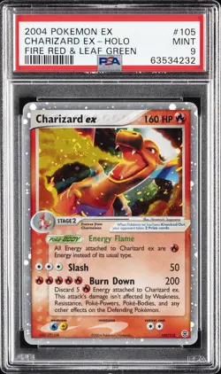 2004 POKEMON EX FIRE RED & LEAF GREEN #105 CHARIZARD EX-HOLO PSA 9 - Image 1