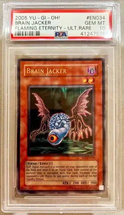 Yu-Gi-Oh! PSA 10 GEM-MT 'Brain Jacker' FET-EN034 ~ULTIMATE RARE~ COMPLETER - Image 3