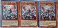 Yugioh 3x Chaos Dragon Levianeer SOFU-EN025 Secret Rare 1st Edition NM Playset - Image 2