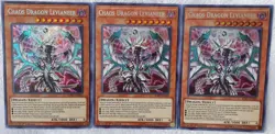Yugioh 3x Chaos Dragon Levianeer SOFU-EN025 Secret Rare 1st Edition NM Playset - Image 4