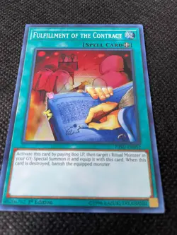 Fulfillment of the Contract - HISU-EN052 - Super Rare - 1st Edition NM Yugioh! - Image 1
