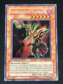 YUGIOH DARK RED ENCHANTER PTDN-FR097 SECRET 1ST NM FRENCH - Image 1