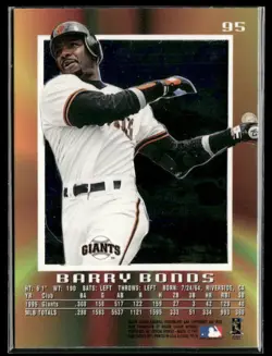 Barry Bonds 1997 Fleer Skybox Ex 2000 #95 San Francisco Giants - Image 2