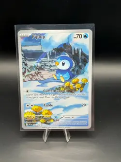 Pokemon TCG | Piplup 098/094 Me02: Phantasmal Flames Holo Pack Fresh NM+ - Image 1