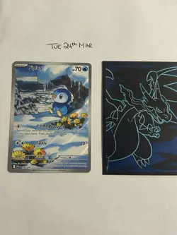 Pokemon TGC Piplup 098/094 Phantasmal Flames AR Full Art English Pack Fresh #1 - Image 2