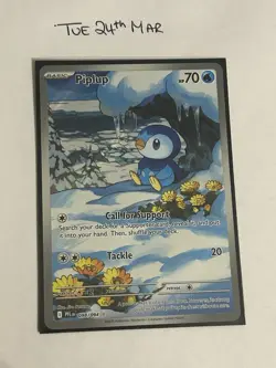 Pokemon TGC Piplup 098/094 Phantasmal Flames AR Full Art English Pack Fresh #1 - Image 4