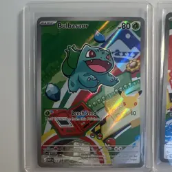Pokemon First Partners IR Bulbasaur Charmander Squirtle Lot 3 connect Art Card - Image 3