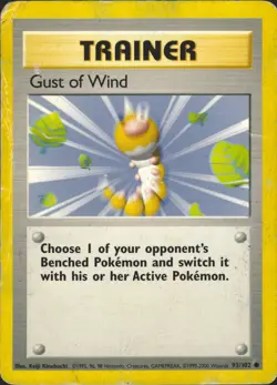 Gust of Wind 93/102 (1999-2000 UK Print) Base Set Pokemon Card HP - Image 1