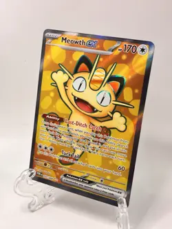 Meowth EX Full Art Holo Pokemon Card 107/088 EX HP170 English 2026 - Image 3
