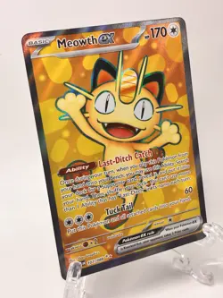 Meowth EX Full Art Holo Pokemon Card 107/088 EX HP170 English 2026 - Image 4