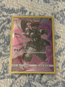 Pokemon Armored Mewtwo SM228 Black Star Promo Holo 120 HP Psychic Raid Card - Image 1