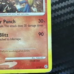 Infernape Holo Rare Diamond and Pearl Pokemon Card 5/130 HP - Image 5