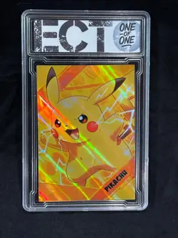 Chrom Shimmer Pikachu 1/1 Custom Fan Card - Ecto Selecto - Slabbed - Image 1
