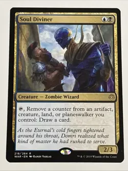 MTG War of the Spark Soul Diviner 218/264 NM Rare - Image 1