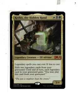 MTG SkeenAB Kethis the Hidden Hand PACK PROMO FOIL from M20. NM. - Image 1