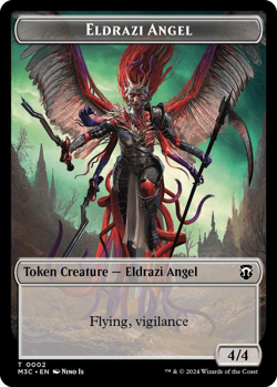 MTG Magic 1x Eldrazi Angel Token FOIL/Copy Token (M/NM) Com. Modern Horizons 3 - Image 1